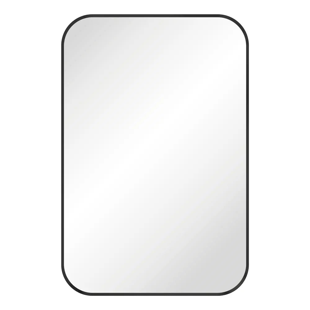 Tono Matte Black Soft Square Framed Mirror, 600 x 900mm Fienza