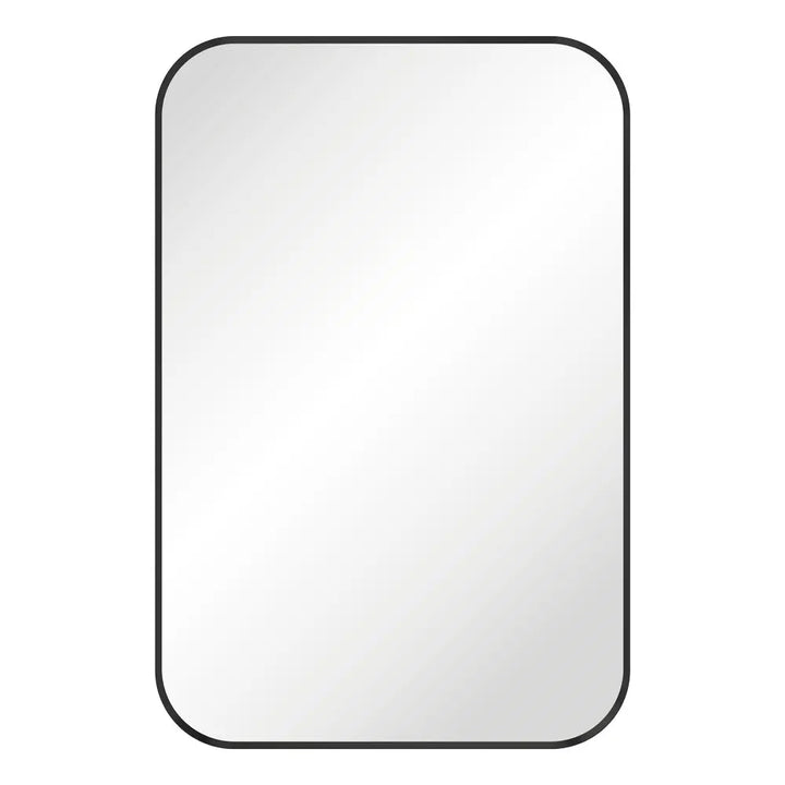 Tono Matte Black Soft Square Framed Mirror, 600 x 900mm Fienza