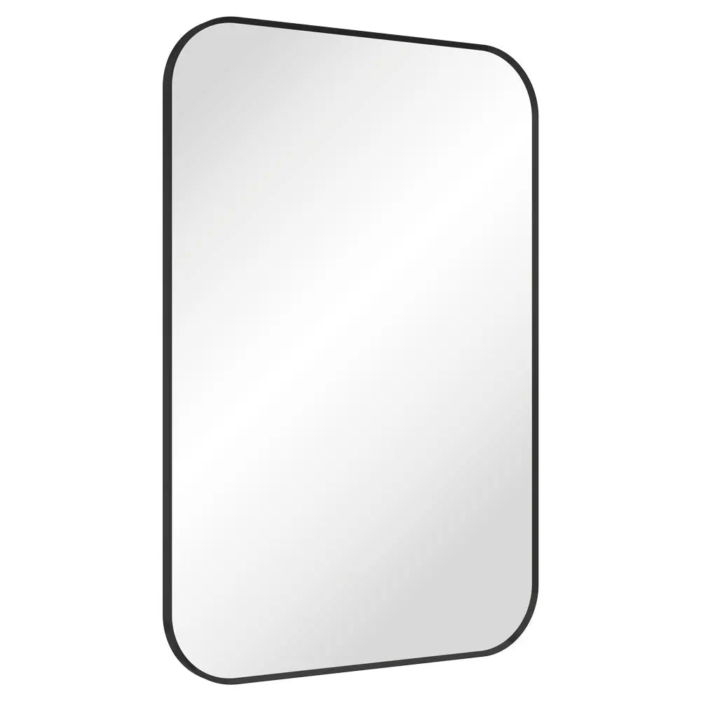 Tono Matte Black Soft Square Framed Mirror, 600 x 900mm Fienza