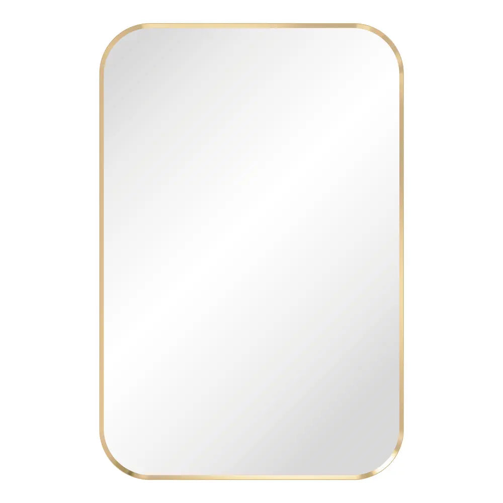 Tono Urban Brass Soft Square Framed Mirror, 600 x 900mm Fienza