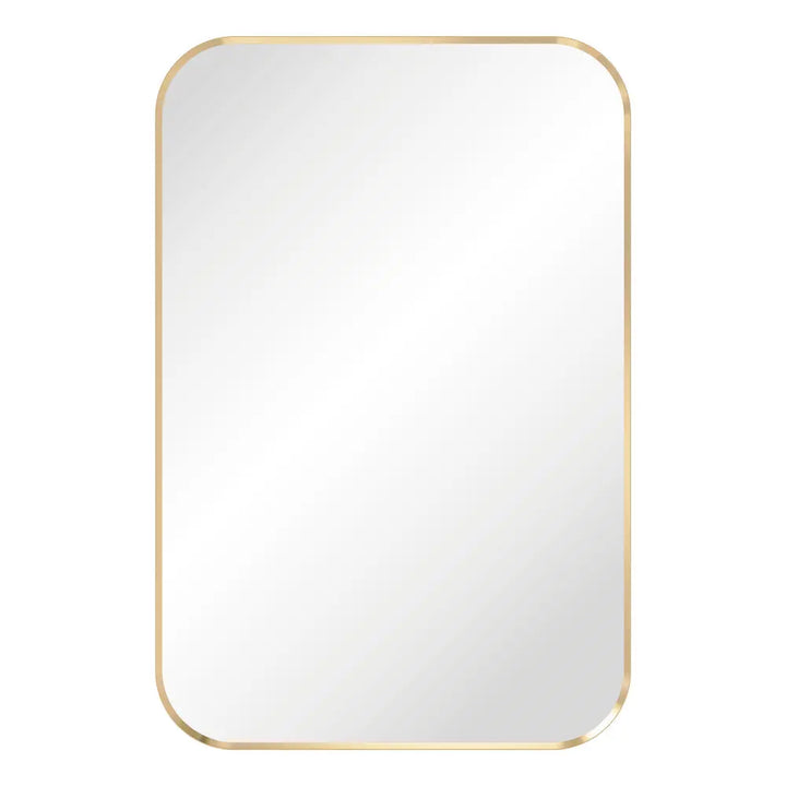 Tono Urban Brass Soft Square Framed Mirror, 600 x 900mm Fienza