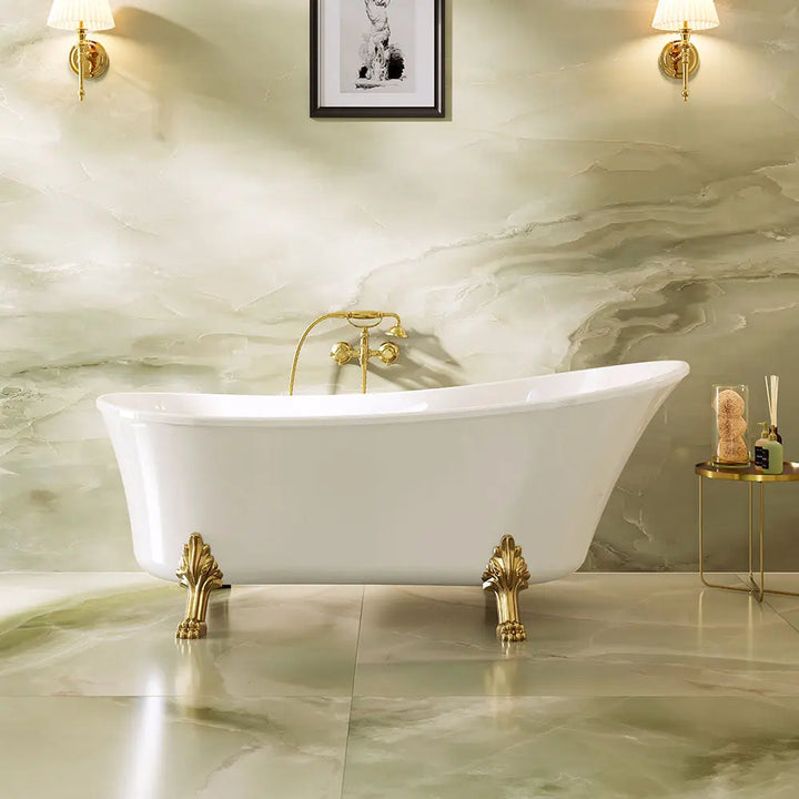Clawfoot Freestanding Bath with overflow - 1500 &amp; 1700mm - Various finishes Fienza