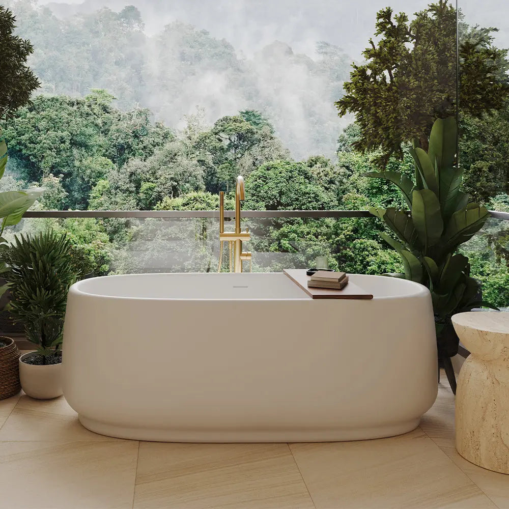 Eden Freestanding Bath with overflow - 1550 & 1750mm Fienza