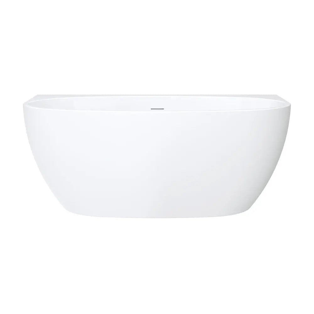 KEETO Back-To-Wall Acrylic Bath 1300mm, 1500mm, 1700mm WITH overflow Fienza
