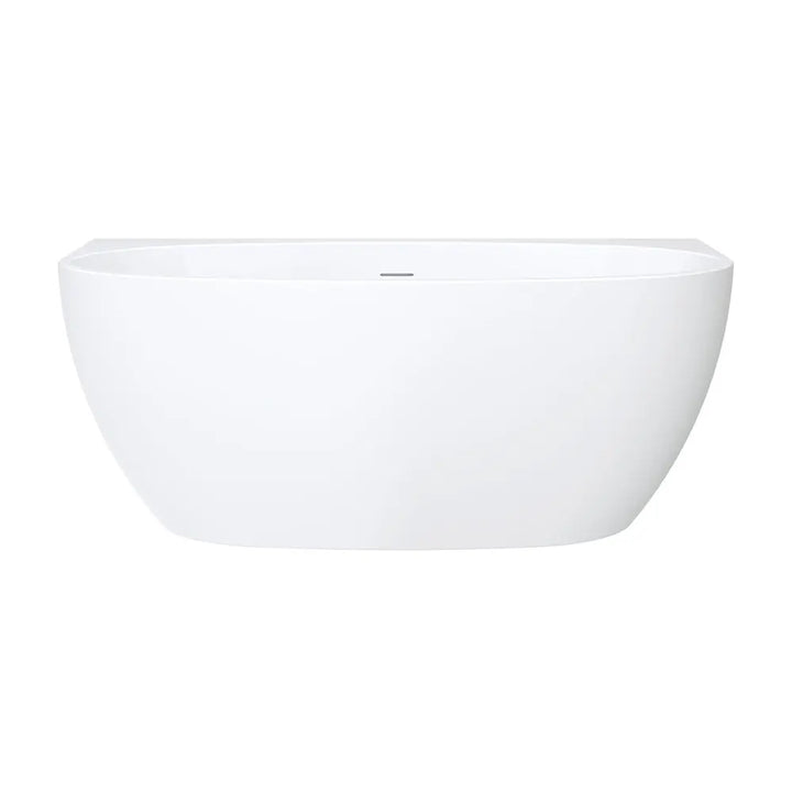 KEETO Back-To-Wall Acrylic Bath 1300mm, 1500mm, 1700mm WITH overflow Fienza