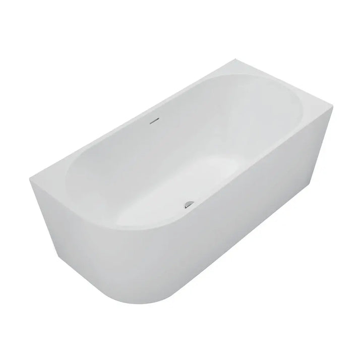 ISABELLA CORNER Acrylic MATTE WHITE Corner Bath 1500 &amp; 1700mm With Overflow Fienza