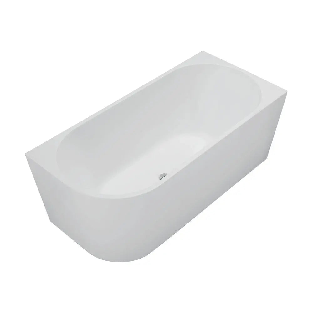 ISABELLA Left-Hand Acrylic MATTE WHITE Corner Bath 1500 & 1700mm Non-overflow Fienza
