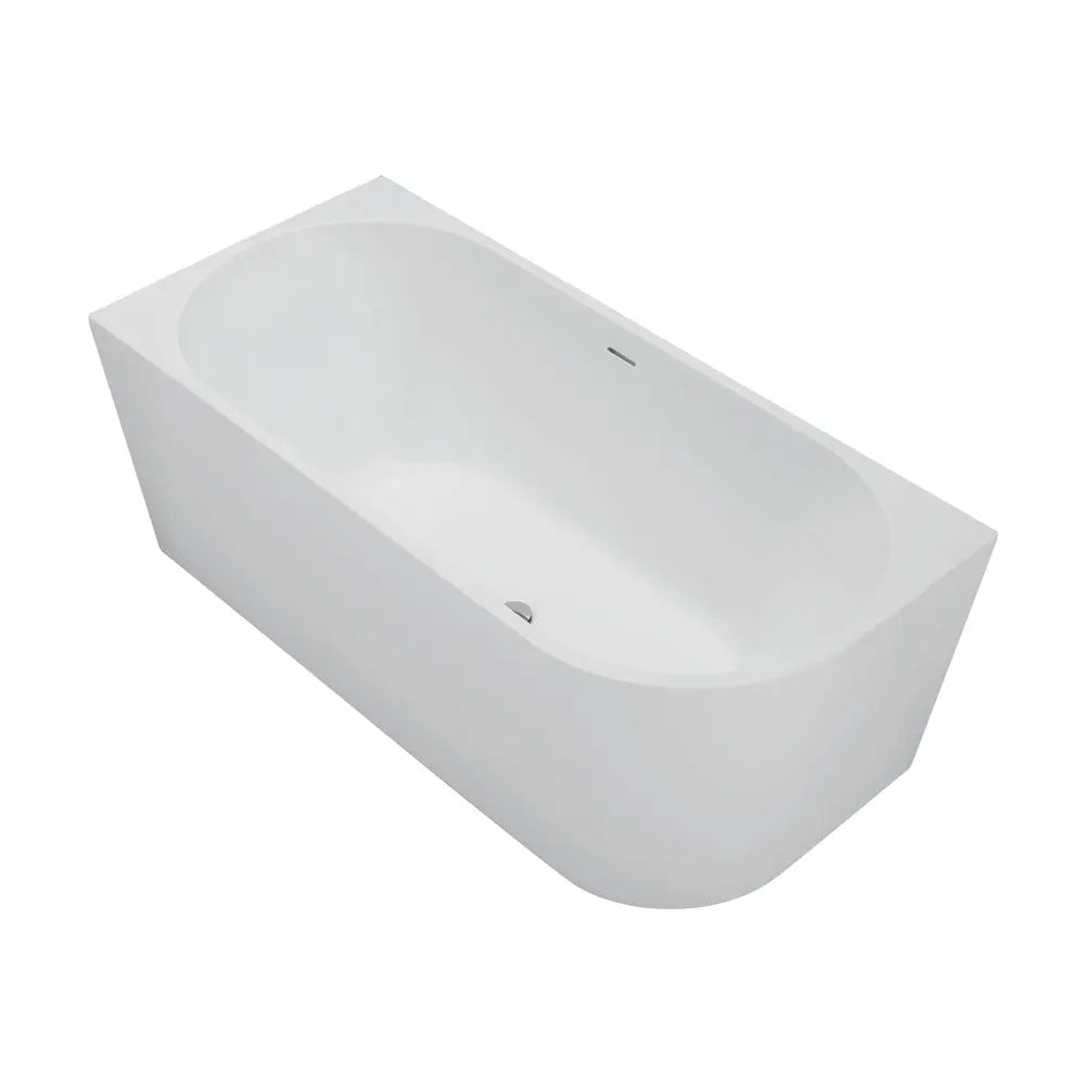 ISABELLA CORNER Acrylic MATTE WHITE Corner Bath 1500 &amp; 1700mm With Overflow Fienza