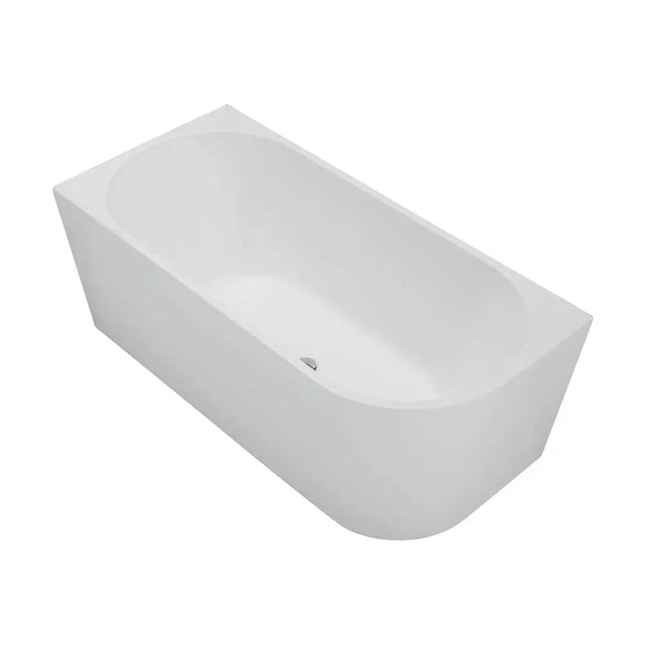 ISABELLA Right-Hand Acrylic MATTE WHITE Corner Bath 1500 &amp; 1700mm Non-overflow Fienza