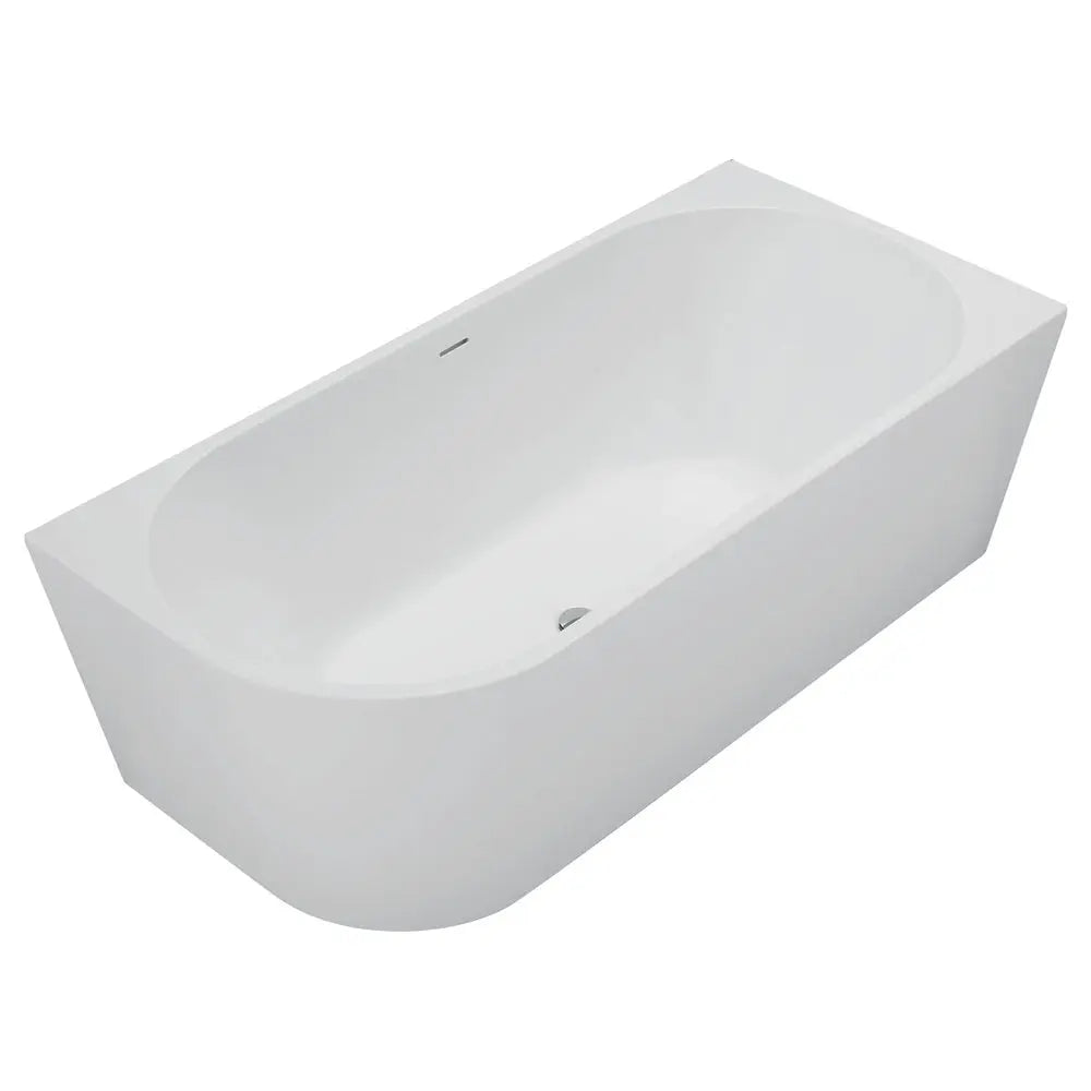 ISABELLA CORNER Acrylic MATTE WHITE Corner Bath 1500 &amp; 1700mm With Overflow Fienza