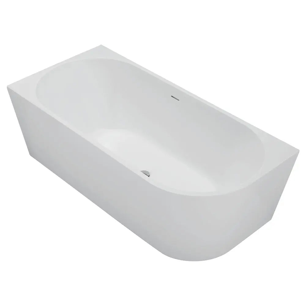 ISABELLA CORNER Acrylic MATTE WHITE Corner Bath 1500 &amp; 1700mm With Overflow Fienza