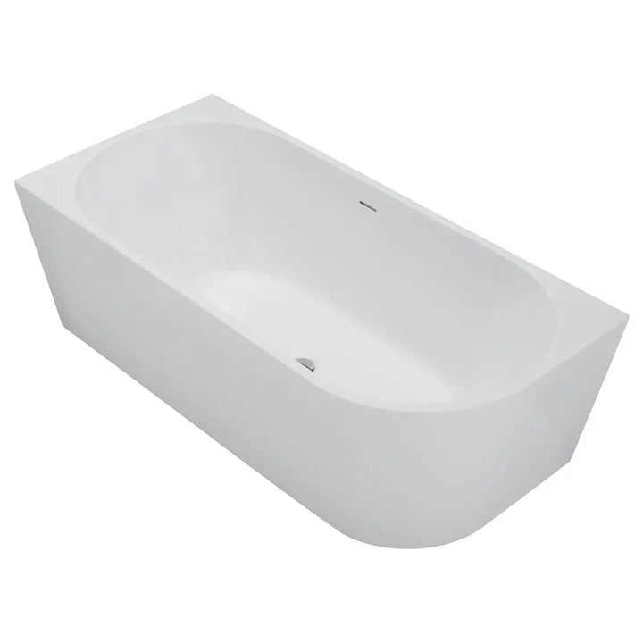 ISABELLA CORNER Acrylic MATTE WHITE Corner Bath 1500 &amp; 1700mm With Overflow Fienza
