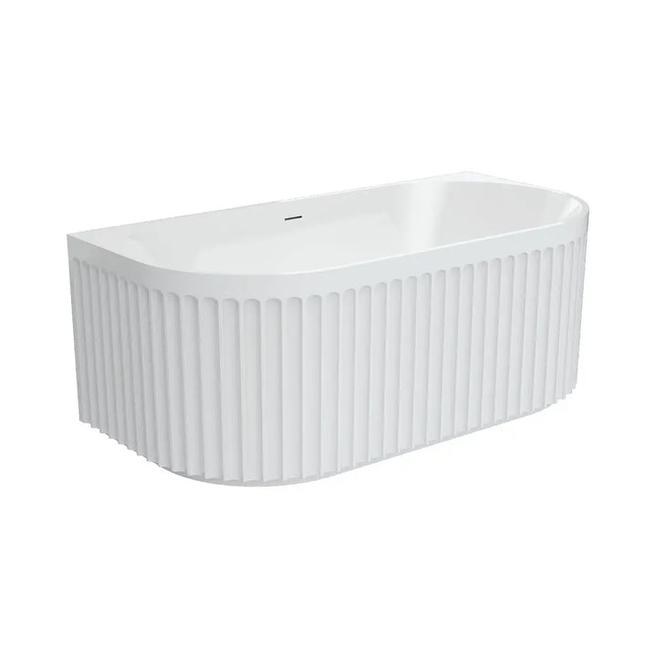 Eleanor Fluted Acrylic Back to wall Bath 1500/1700mm Fienza