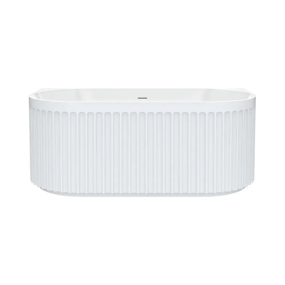 Eleanor Fluted Acrylic Back to wall Bath 1500/1700mm Fienza