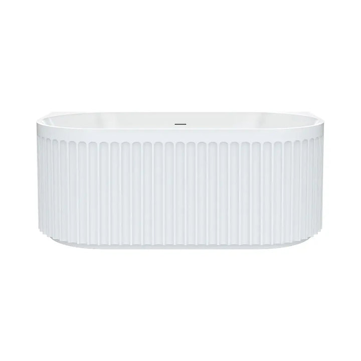 Eleanor Fluted Acrylic Back to wall Bath 1500/1700mm Fienza