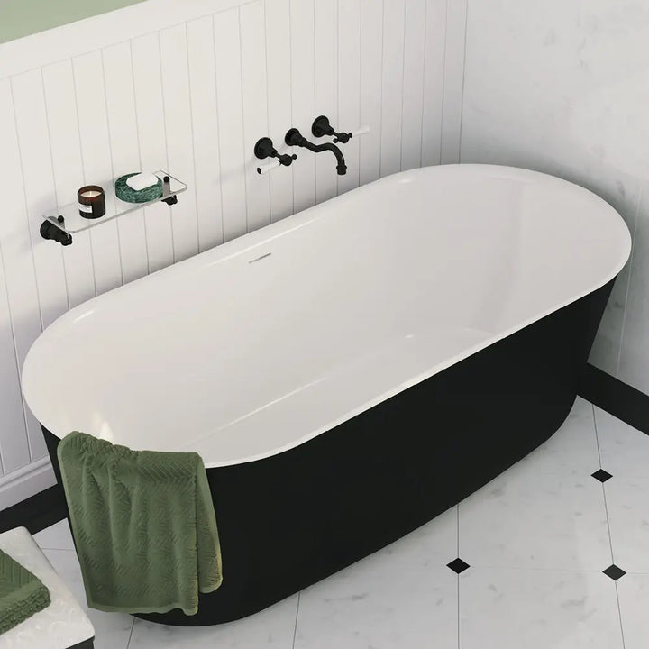Windsor Freestanding Acrylic Bath - 1500 or 1700mm - with overflow Fienza