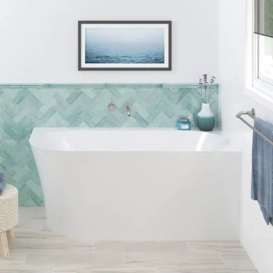 Chloe 1400mm Corner acrylic Bath Fienza
