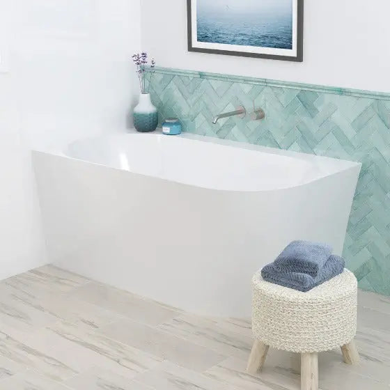 Chloe 1400mm Corner acrylic Bath Fienza