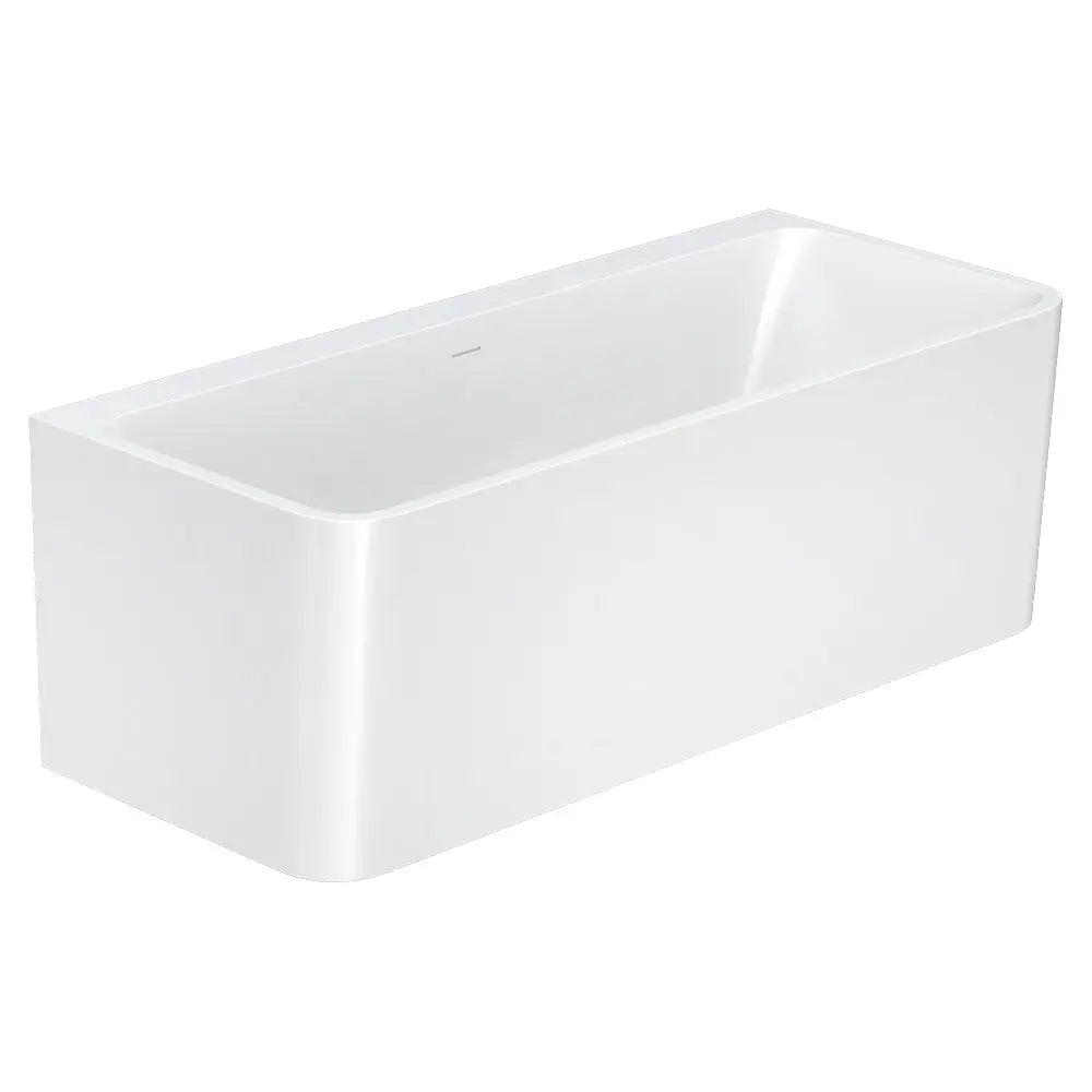 Delta 1700mm ACRYLIC BACK-TO-WALL FREESTANDING BATH with overflow Fienza