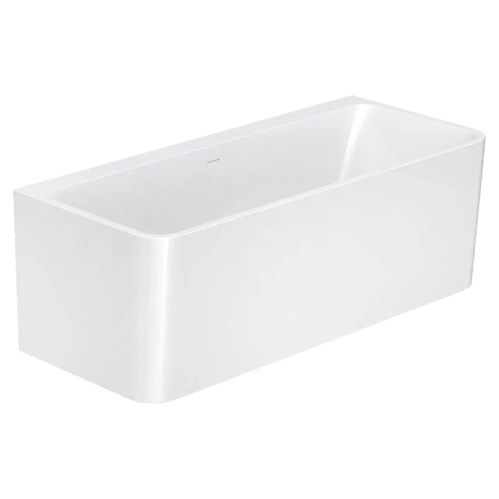 Delta 1700mm ACRYLIC BACK-TO-WALL FREESTANDING BATH with overflow Fienza