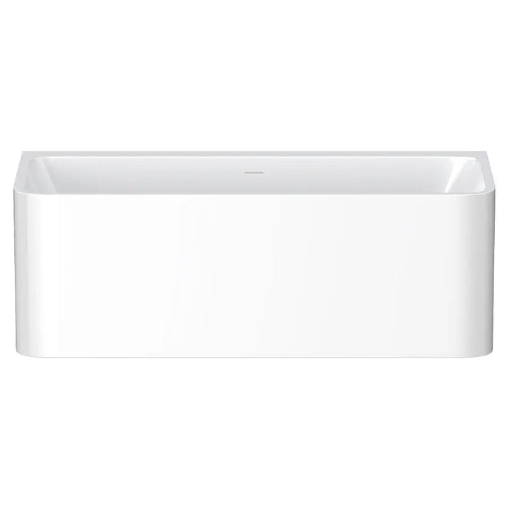 Delta 1700mm ACRYLIC BACK-TO-WALL FREESTANDING BATH with overflow Fienza
