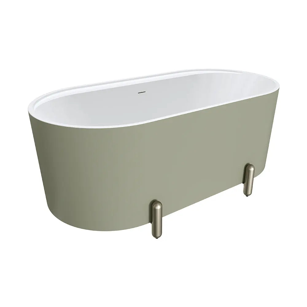 Aluca Freestanding with Legs, 1500mm &amp; 1700mm Olive Fienza