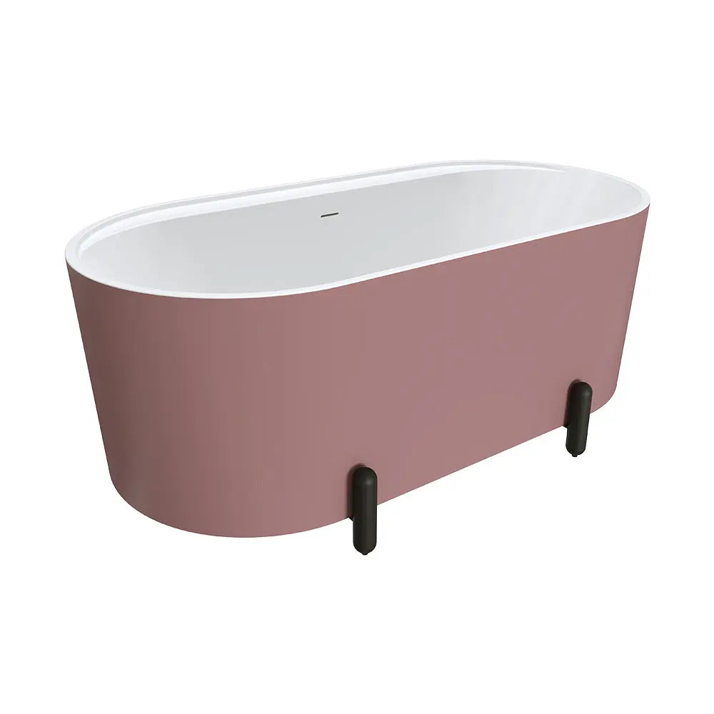 Aluca Freestanding with Legs, 1500mm &amp; 1700mm Matte Rouge Fienza