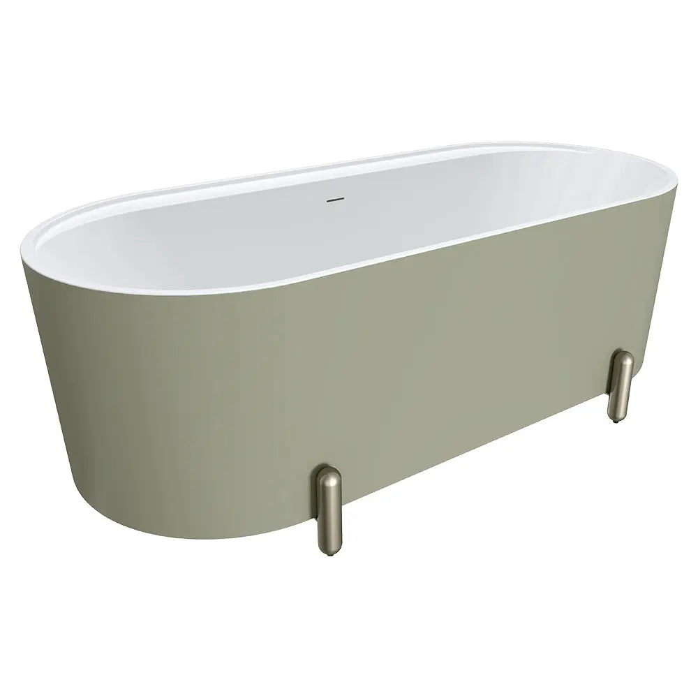 Aluca Freestanding with Legs, 1500mm &amp; 1700mm Olive Fienza