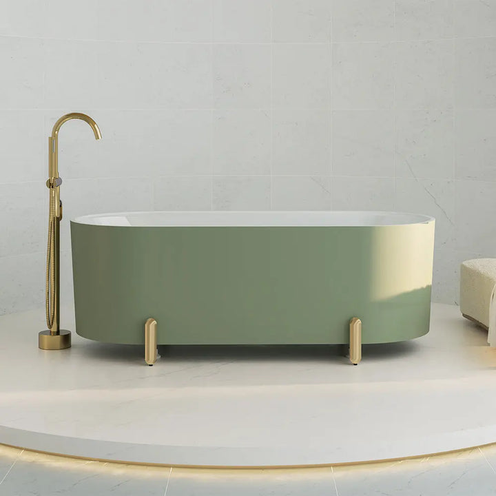 Aluca Freestanding with Legs, 1500mm &amp; 1700mm Olive Fienza