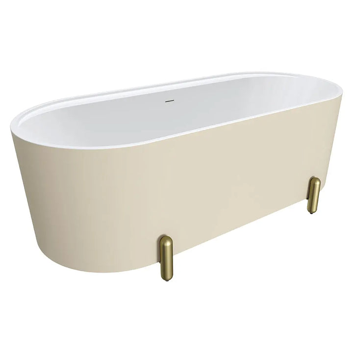 Aluca Freestanding with Legs, 1500mm &amp; 1700mm Matte Khaki Fienza