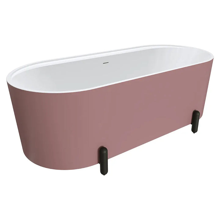 Aluca Freestanding with Legs, 1500mm &amp; 1700mm Matte Rouge Fienza