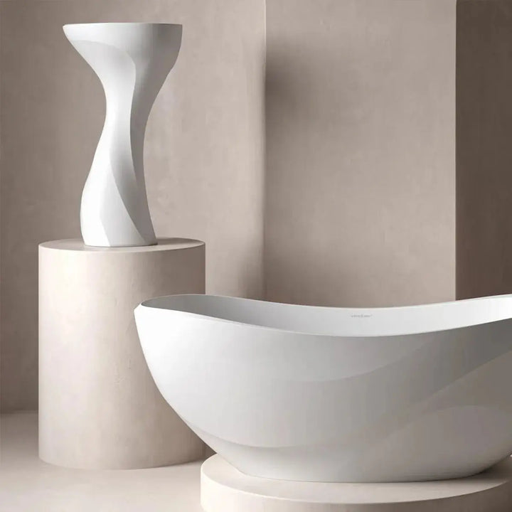 Seros 49 QUARRYCAST® Freestanding Podium Basin (On display) Victoria + Albert
