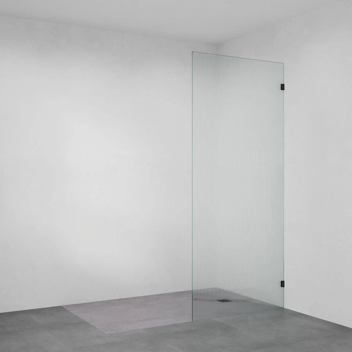 Frameless 915B Square Shower Panel REEDED Glass Cortani