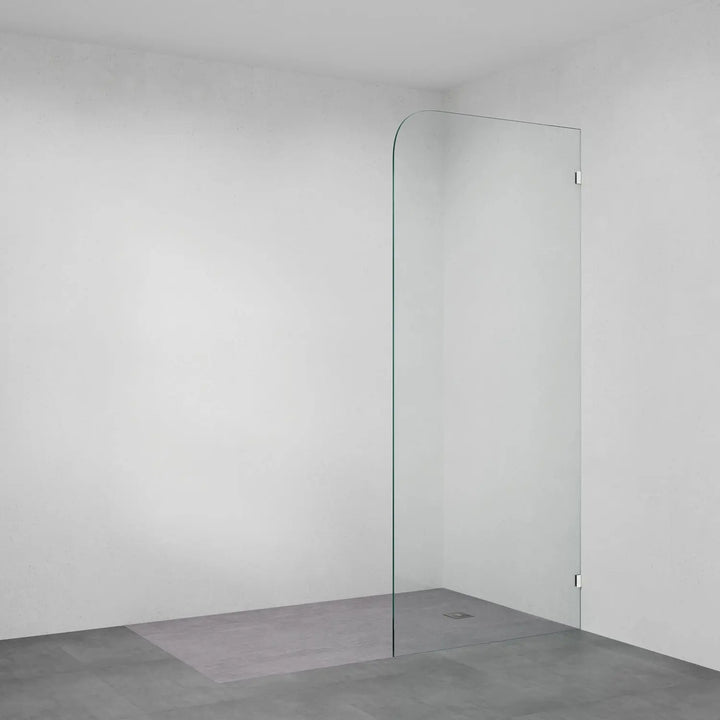 Frameless 918B Rounded Shower Panel CLEAR Glass Cortani