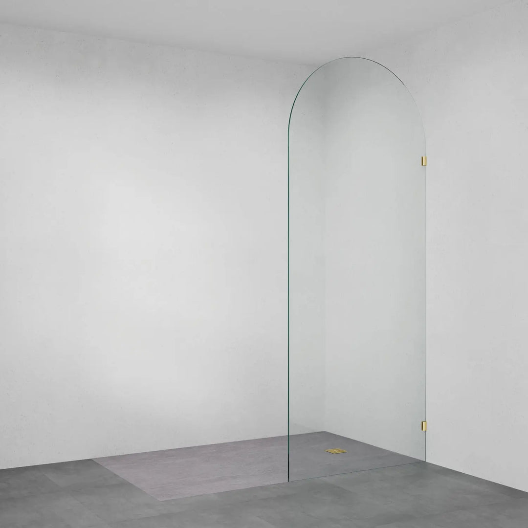 Frameless 919B Arch Shower Panel CLEAR Glass Cortani