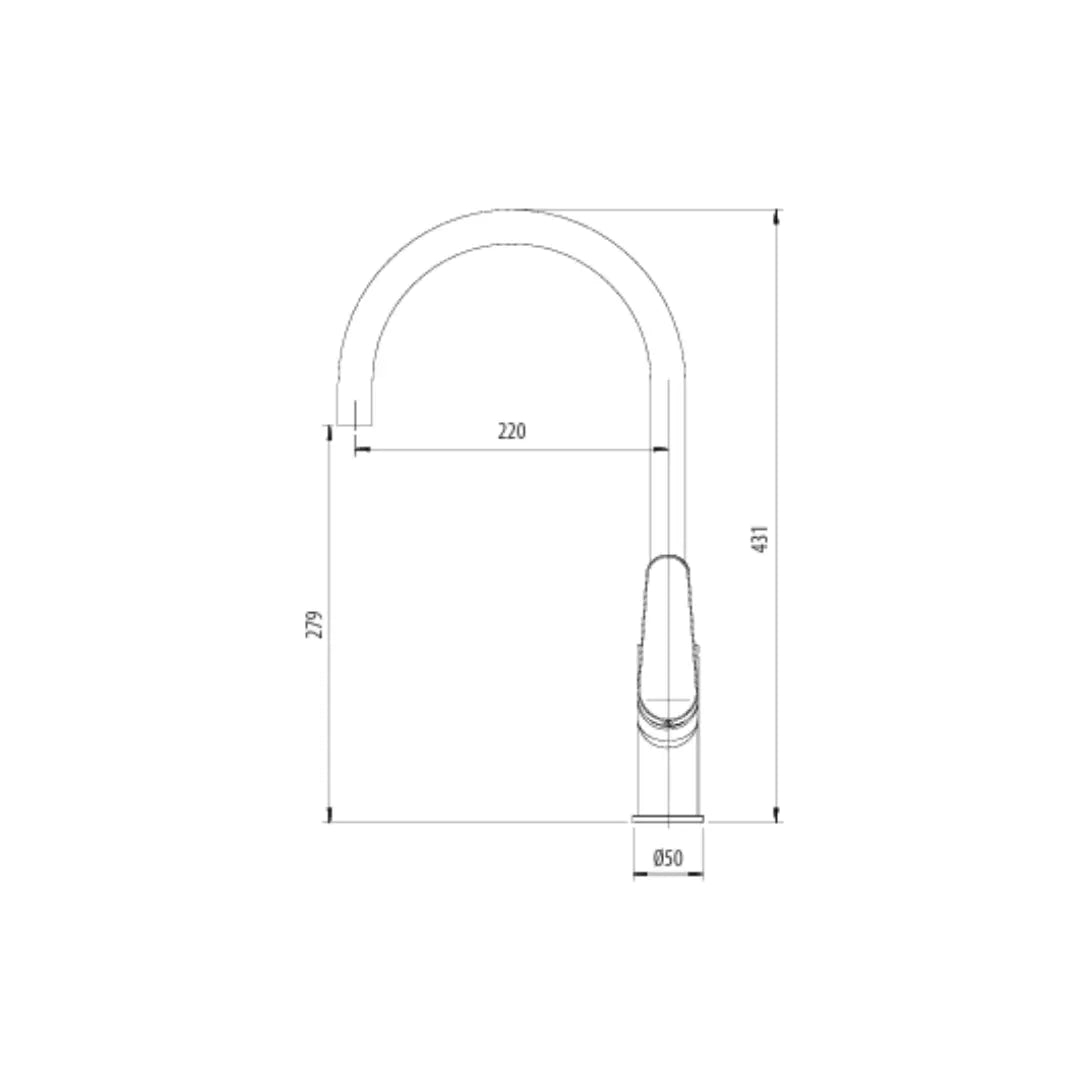Verona  Gooseneck Sink Mixer Oliveri