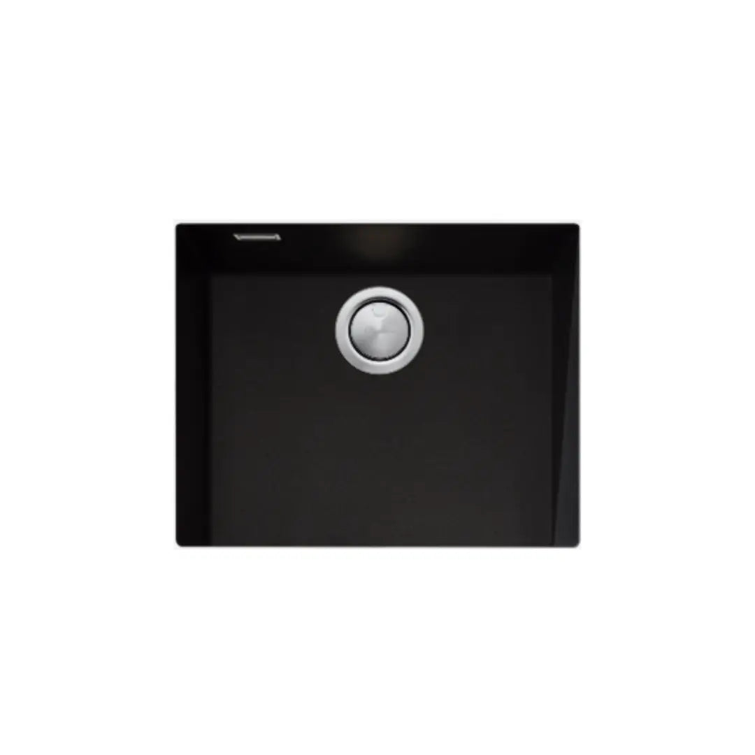 Santorini Black Large Bowl Undermount Sink with overflow Oliveri