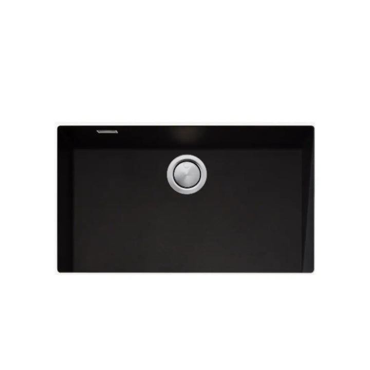 Santorini Black Mega Bowl Undermount Sink with overflow Oliveri