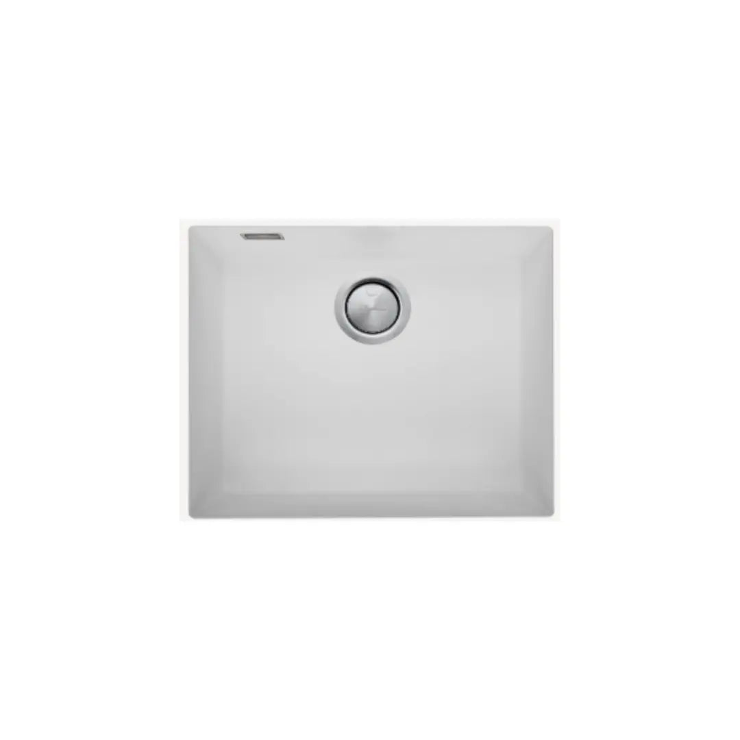 Santorini White Large Bowl Undermount Sink with overflow Oliveri