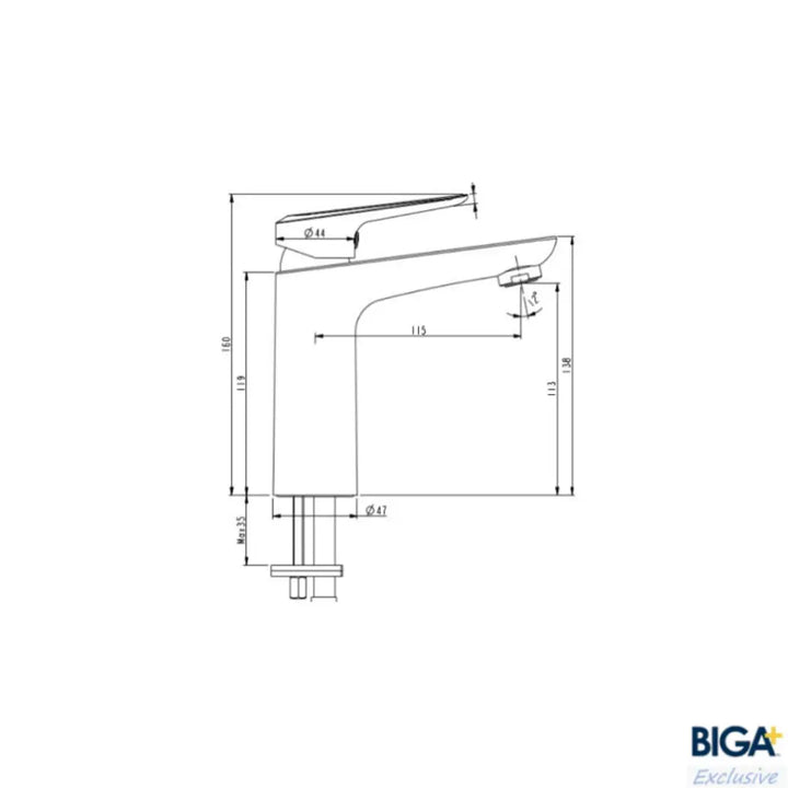 Glama Basin Mixer Millennium