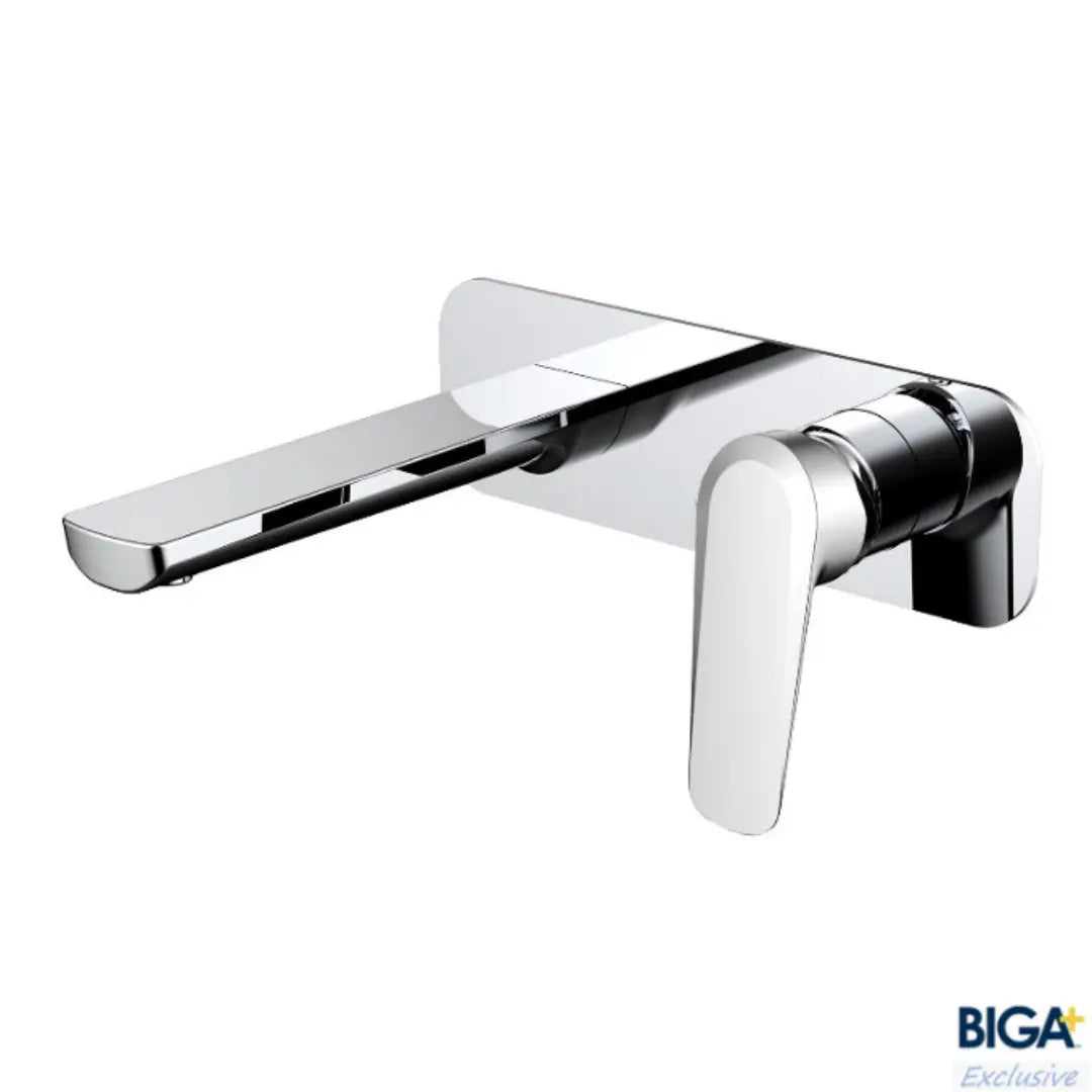 Glama Wall Basin Mixer On Backplate Millennium