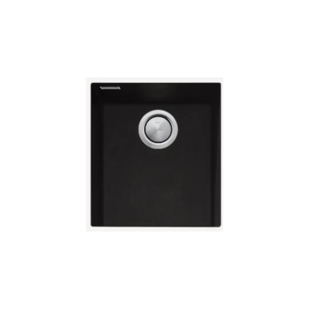 Santorini Black Standard Bowl Undermount Sink with overflow Oliveri