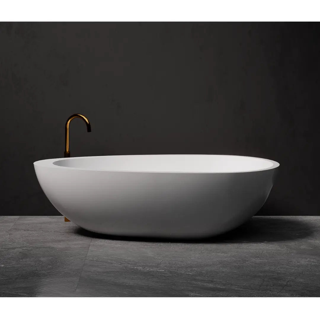 Whitney Freestanding Stone Bath - 1600mm | 1700mm | 1800mm - various finishes PIETRA BIANCA