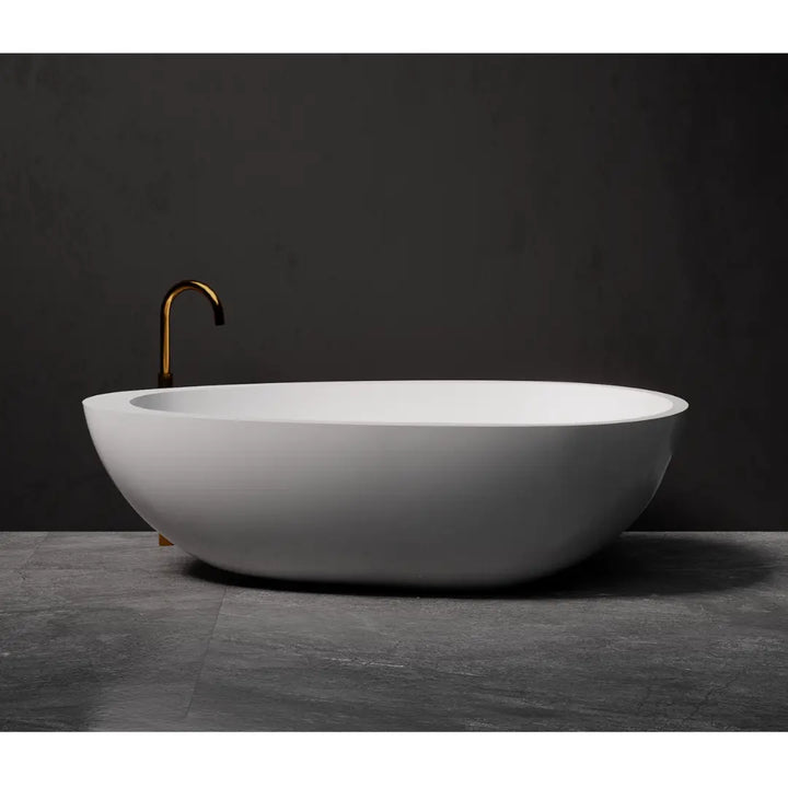 Whitney Freestanding Stone Bath - 1600mm | 1700mm | 1800mm - various finishes PIETRA BIANCA