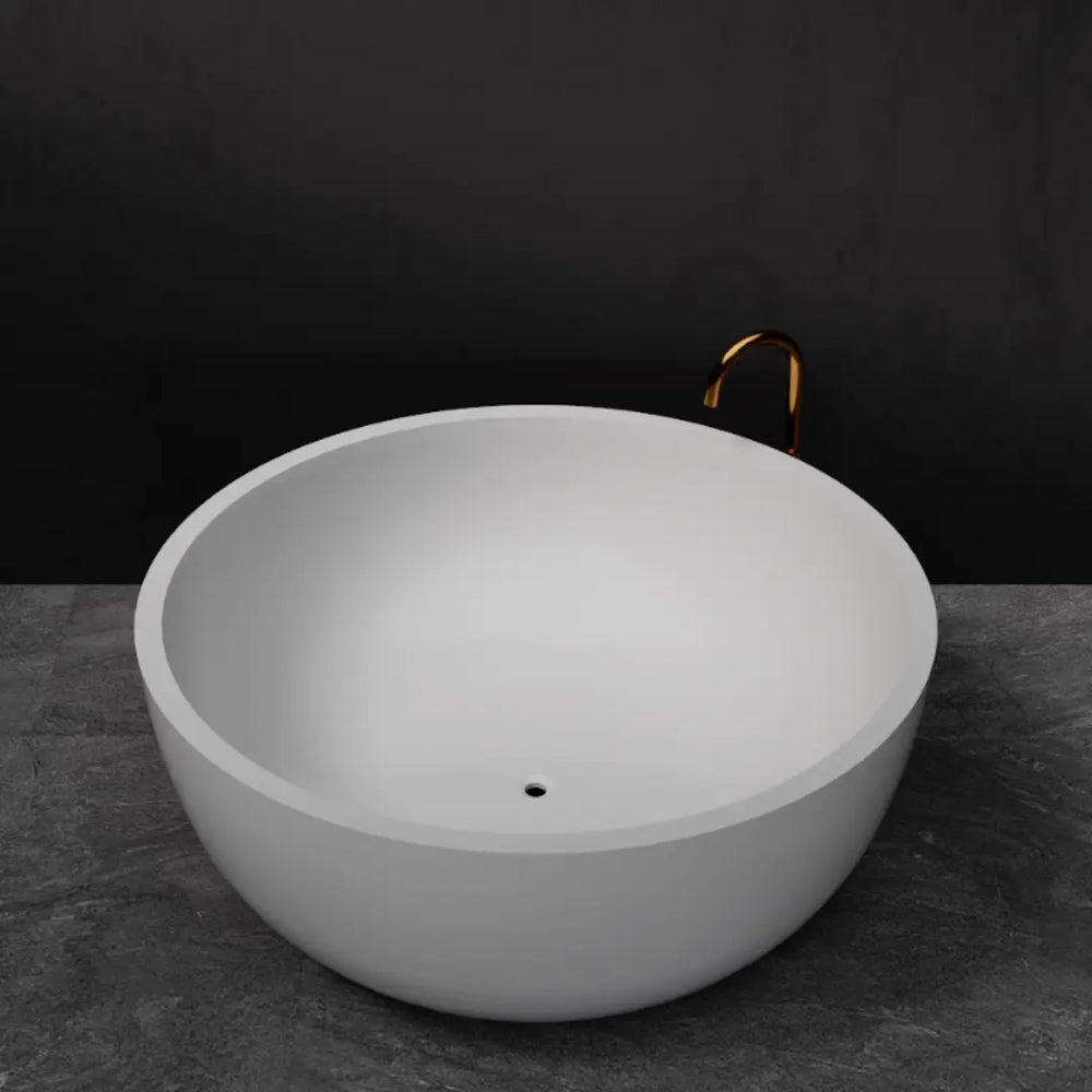 Romeo ROUND Stone Freestanding Bath 1350mm | 1500mm - various finishes PIETRA BIANCA