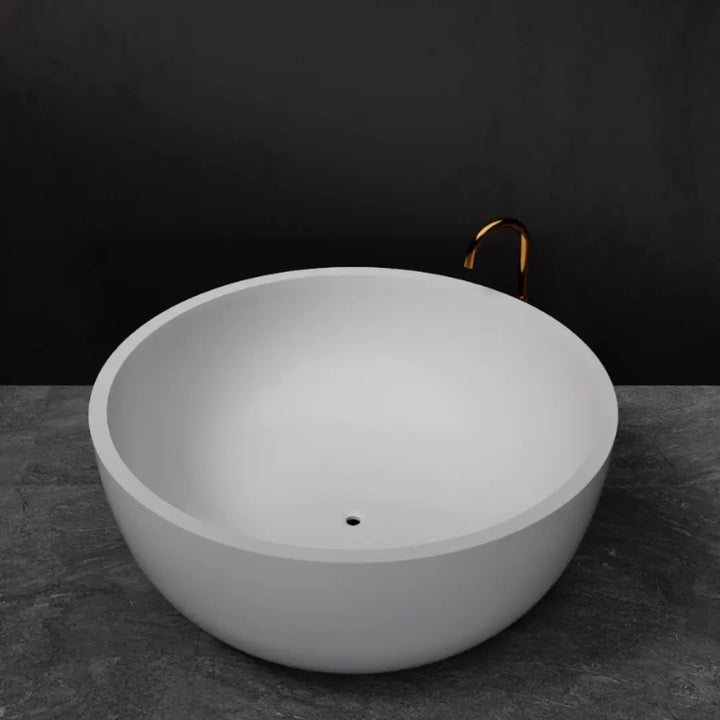 Romeo ROUND Stone Freestanding Bath 1350mm | 1500mm - various finishes PIETRA BIANCA