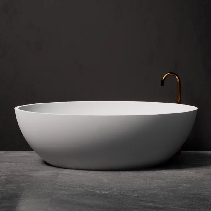 Coco 1760 x 1030mm Stone Freestanding Bath - various finishes PIETRA BIANCA