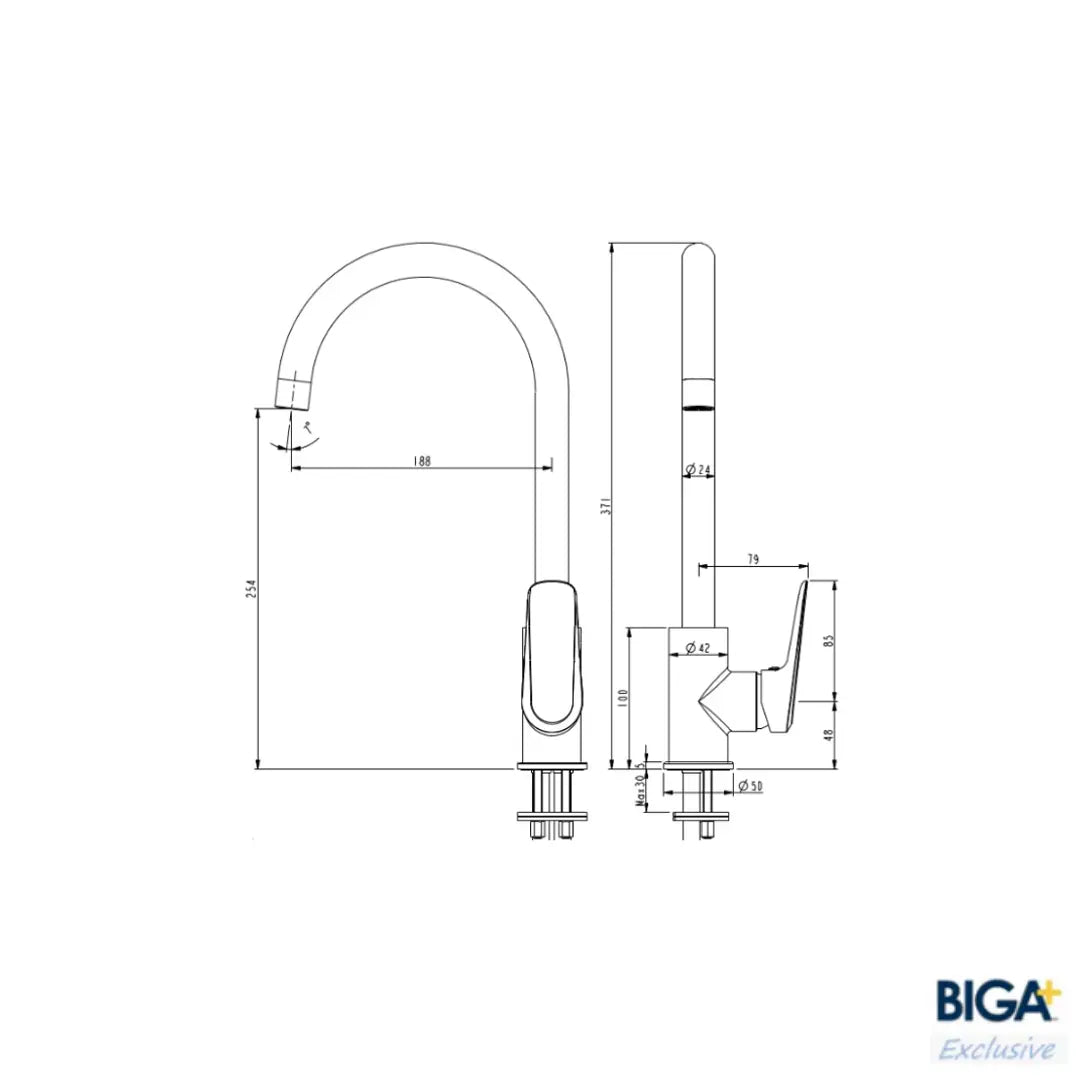 Glama Sink Mixer Millennium