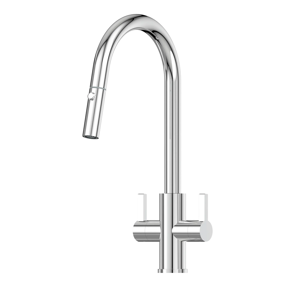 XSSENCE Alfresco 316SS Twin Handle Sink Mixer with Pull Out Spray XpressFit by Suprema