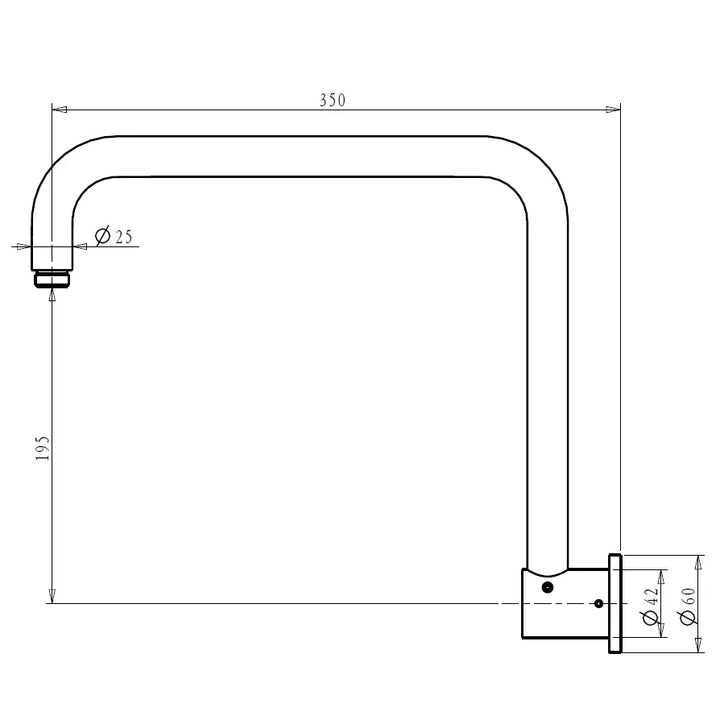Mica Gooseneck Shower Arm Bella Vista